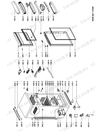 Схема №1 ARZ 932/H/BR с изображением Дверца для холодильной камеры Whirlpool 481244229056