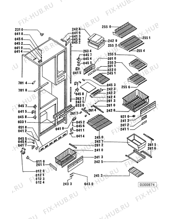 Схема №3 ARG 052 с изображением Стойка для холодильника Whirlpool 481952878048