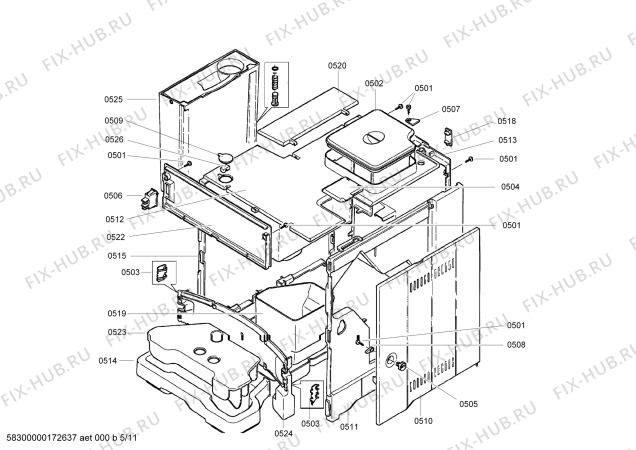 Схема №9 CM210710 Gaggenau с изображением Панель для электрокофеварки Bosch 00646171