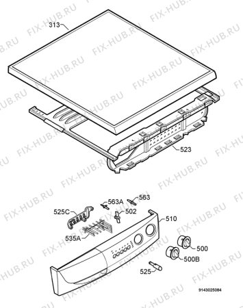 Взрыв-схема стиральной машины Zanussi FE1002 - Схема узла Command panel 037