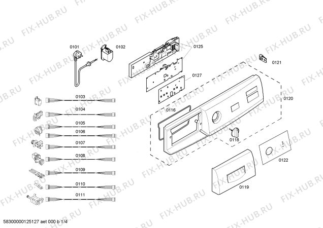 Схема №3 WM10E260TH с изображением Силовой модуль для стиралки Siemens 00662843