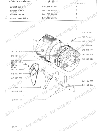 Взрыв-схема стиральной машины Aeg LAVCARAT 908 W - Схема узла Section4