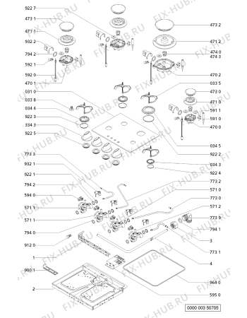 Схема №1 AKM 434 NB с изображением Втулка для духового шкафа Whirlpool 481945058221