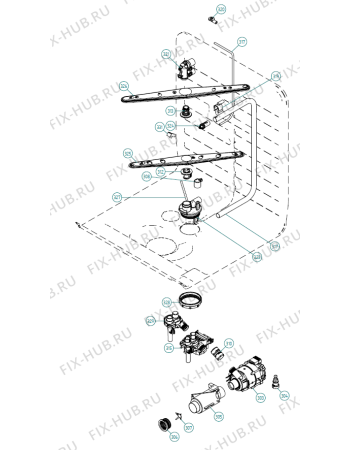 Взрыв-схема посудомоечной машины Asko D5233 XXL FI AU   -Titanium FI (338135, DW70.3) - Схема узла 03