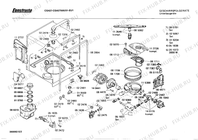 Схема №4 CG427000 CG427 с изображением Переключатель для посудомоечной машины Bosch 00053994