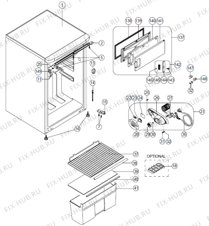 Схема №1 RBT-3140 W (136291) с изображением Дверь для холодильной камеры Gorenje 145540