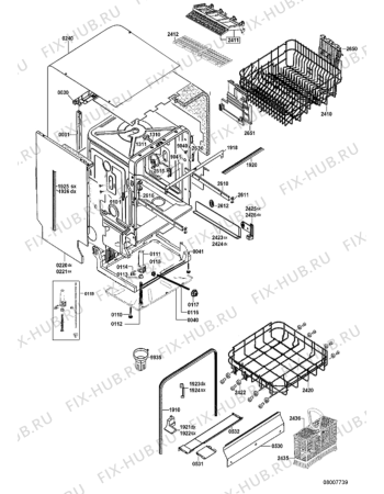 Взрыв-схема посудомоечной машины Bauknecht GMX 5997/1 - Схема узла