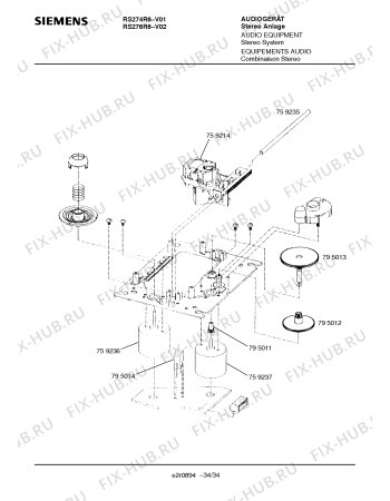 Схема №20 RS274R6 с изображением Лентопротяжный механизм для жк-телевизора Siemens 00759221