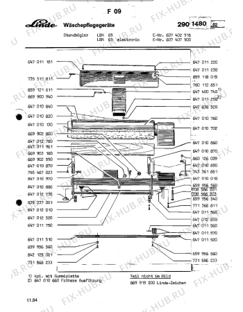 Взрыв-схема посудомоечной машины Aeg STANDBUEGLER LKB 65 - Схема узла Section1