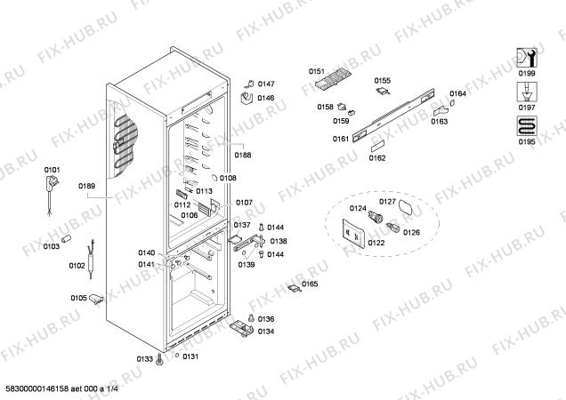 Схема №2 KGN39A43 с изображением Дверь морозильной камеры для холодильной камеры Bosch 00686033