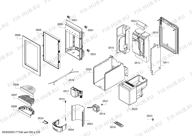 Схема №3 FID18M1IL1 с изображением Набор деталей для холодильной камеры Bosch 00688113