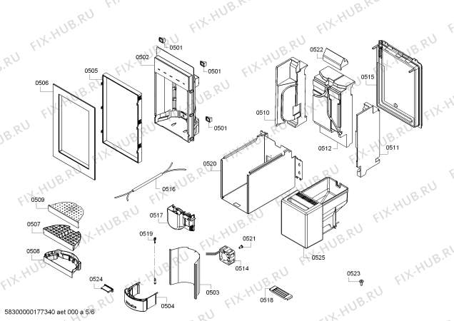 Схема №3 FID18MIEL1 F 1471 SF с изображением Крышка для холодильной камеры Bosch 00747779