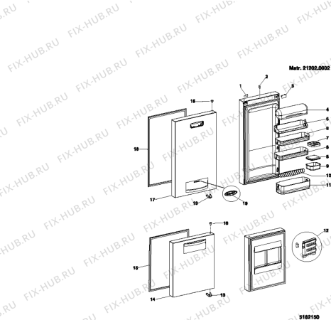 Взрыв-схема холодильника Indesit BCOM40IX (F028355) - Схема узла