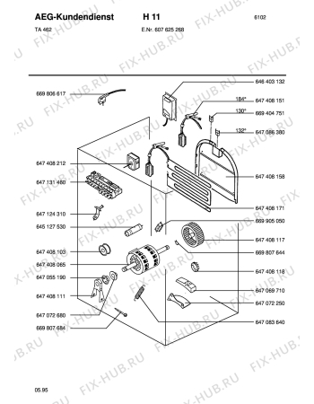 Взрыв-схема стиральной машины Blomberg TA 462-W - Схема узла Section3