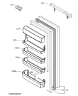 Схема №1 AIK2023R с изображением Дверь для холодильника Aeg 140011538026