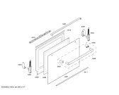 Схема №3 HLN654050E с изображением Фронтальное стекло для духового шкафа Bosch 00476499