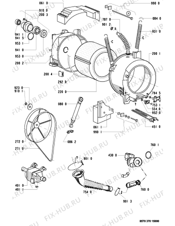 Схема №1 AWM370 (F092378) с изображением Руководство для стиралки Indesit C00359620