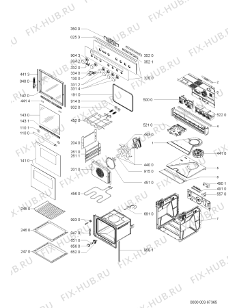 Схема №1 AKZ 587/IX с изображением Панель для плиты (духовки) Whirlpool 481245249776