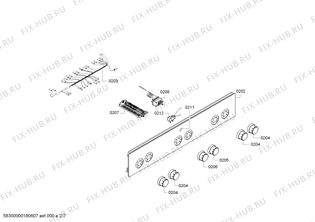 Взрыв-схема плиты (духовки) Bosch HGV524322Z - Схема узла 02