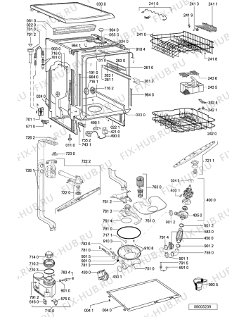 Схема №2 ADP Emotion с изображением Блок управления для электропосудомоечной машины Whirlpool 481221838299
