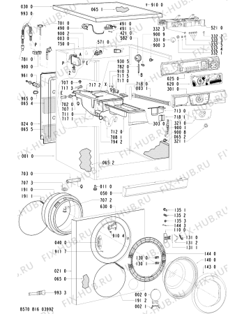 Схема №2 AWM 8161 с изображением Обшивка для стиральной машины Whirlpool 481245214986