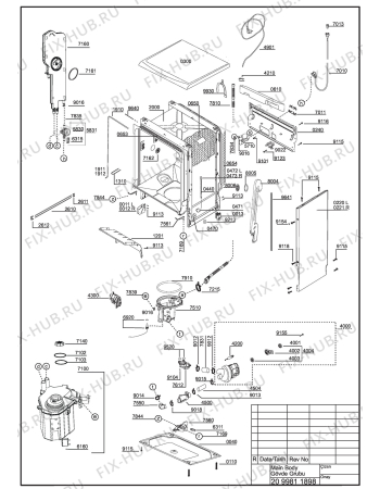 Схема №2 DFN 6631 (7682443942) с изображением Провод для электропосудомоечной машины Beko 1756150300