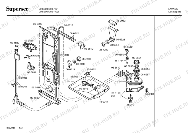 Схема №2 DRI100R с изображением Хомут для посудомоечной машины Bosch 00067385