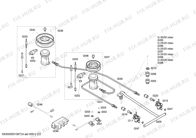 Взрыв-схема плиты (духовки) Siemens ER512502B - Схема узла 02