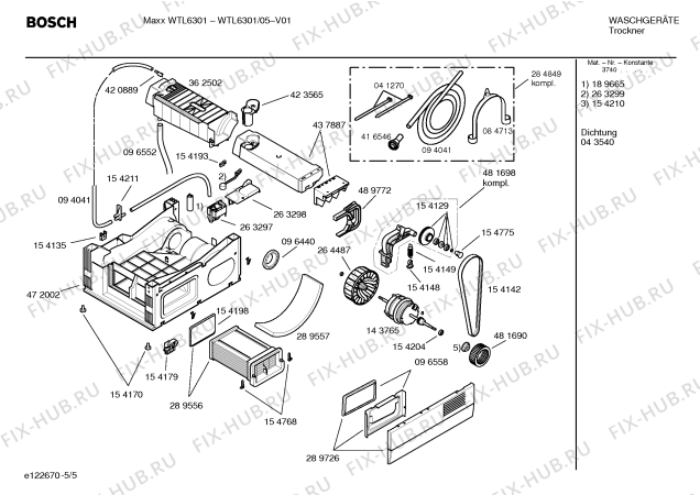 Схема №2 WTL6301 Maxx WTL6301 с изображением Панель управления для сушилки Bosch 00433739