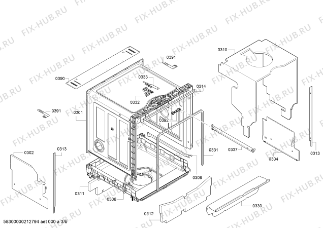 Схема №3 SMI40D44EU AquaStop с изображением Переключатель для посудомоечной машины Bosch 00624006
