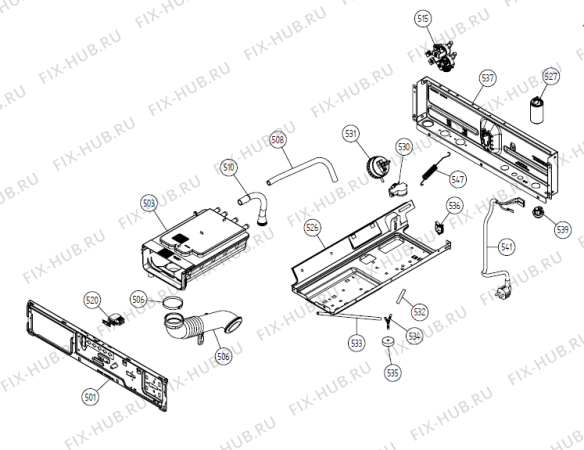 Взрыв-схема стиральной машины Gorenje W6362 (door) CE   -White (900003179, WM25.3) - Схема узла 05