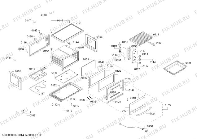 Схема №1 HKP110120Q Bosch с изображением Панель управления для плиты (духовки) Bosch 00661703
