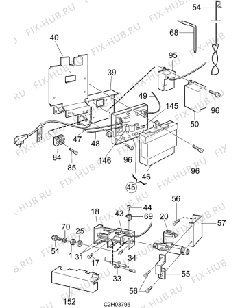 Взрыв-схема холодильника Dometic RM1272 - Схема узла C20 Comb. armature  H