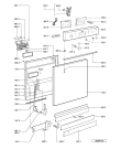 Схема №2 ADP 7410 WH с изображением Панель для посудомоечной машины Whirlpool 481245372703