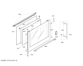 Схема №6 HB38L260 с изображением Фронтальное стекло для электропечи Siemens 00476348