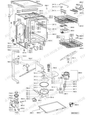 Схема №2 ADP 4619 WH с изображением Панель для посудомоечной машины Whirlpool 480140100781