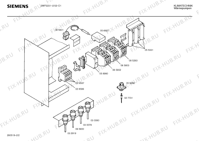 Взрыв-схема стиральной машины Siemens Ag 2WP2231-2 - Схема узла 02