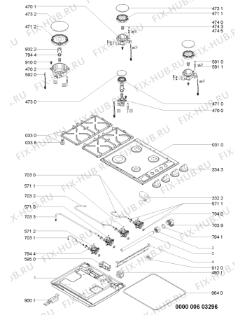 Схема №1 AKM274/IX с изображением Рассекатель для духового шкафа Whirlpool 481060296221