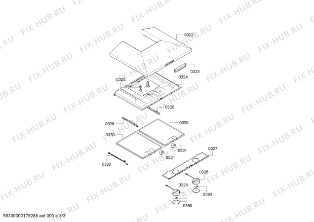 Взрыв-схема вытяжки Bosch DWW067A50T Bosch - Схема узла 03