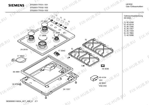 Схема №1 EC31020TR с изображением Инструкция по эксплуатации для духового шкафа Siemens 00696565