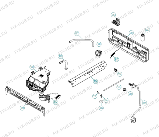 Взрыв-схема стиральной машины Gorenje MWA 0718FIB UK   -Titanium (337463, WM60.2) - Схема узла 05