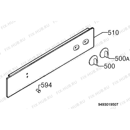 Взрыв-схема плиты (духовки) Zanussi ZBN723X - Схема узла Command panel 037