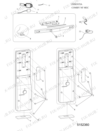 Взрыв-схема холодильника Indesit BIAA134PFKUK (F087266) - Схема узла