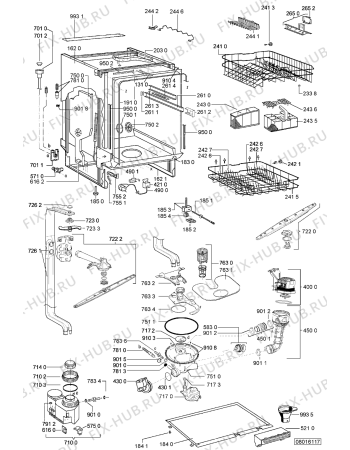 Схема №2 ADG 684 FD с изображением Обшивка для электропосудомоечной машины Whirlpool 480140102943