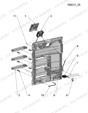 Взрыв-схема холодильника Aeg Electrolux S98820-4I LI UK - Схема узла Housing 001