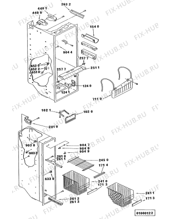 Схема №5 RZ 2727 FB с изображением Диод для холодильной камеры Whirlpool 481938118205