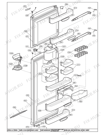 Взрыв-схема холодильника Beko BEKO NDP 9560 WD (6032408129) - DOOR  ACCESORIES