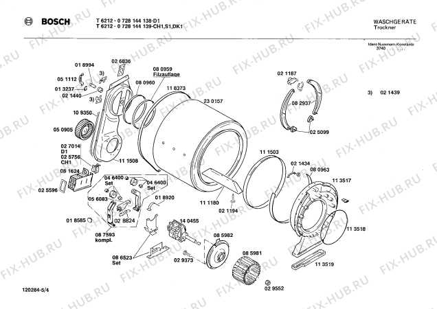 Схема №5 0728144157 T4812 с изображением Двигатель (мотор) Bosch 00140455