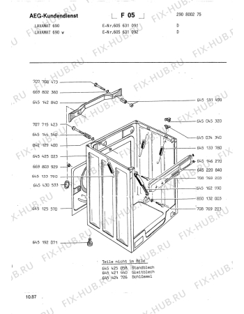 Взрыв-схема стиральной машины Aeg LAV690 W - Схема узла Section3