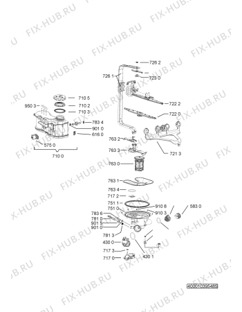 Схема №4 GSXP 6141 DI -n.prod с изображением Обшивка для посудомоечной машины Whirlpool 480140102627